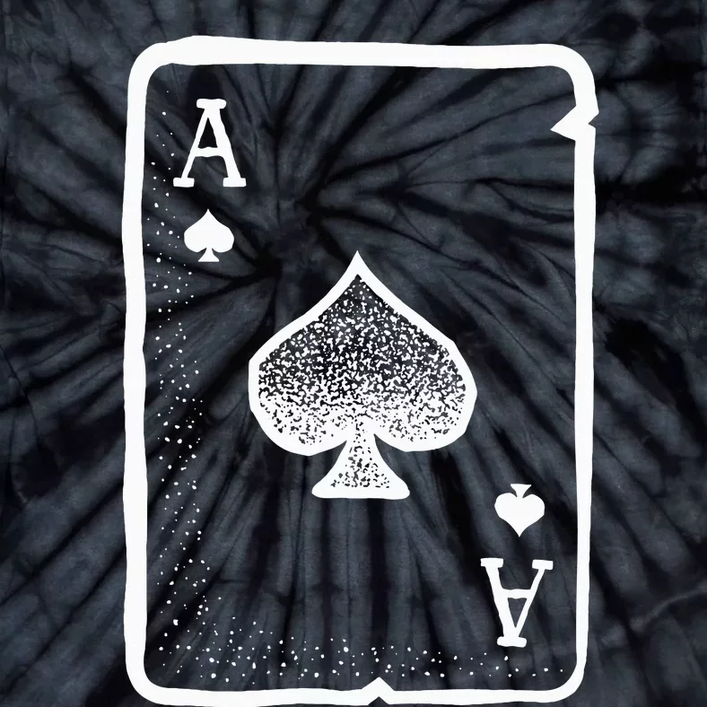 Ace of Spades Poker Playing Card Halloween Costume Tie-Dye T-Shirt