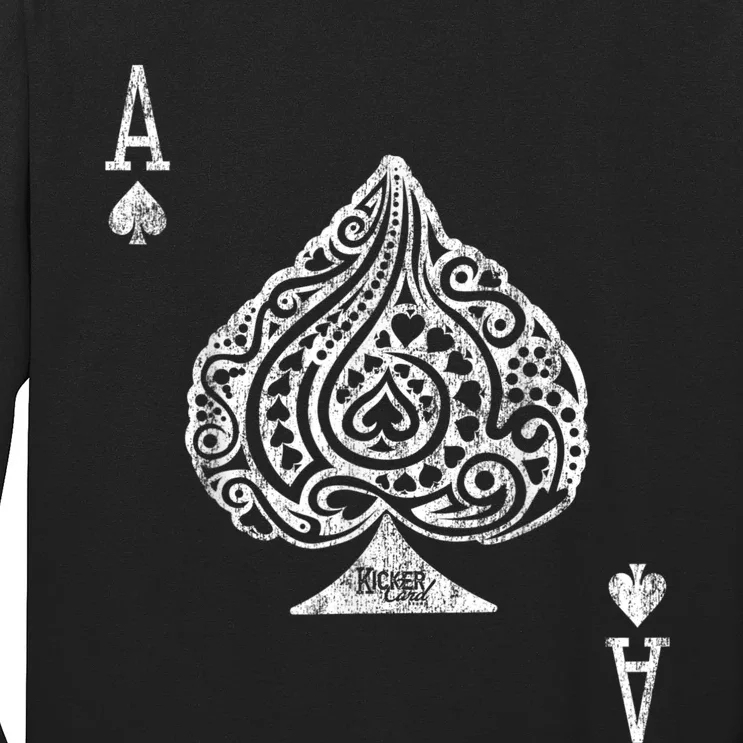 Ace Of Spades Texas Hold'em Poker Playing Card Long Sleeve Shirt