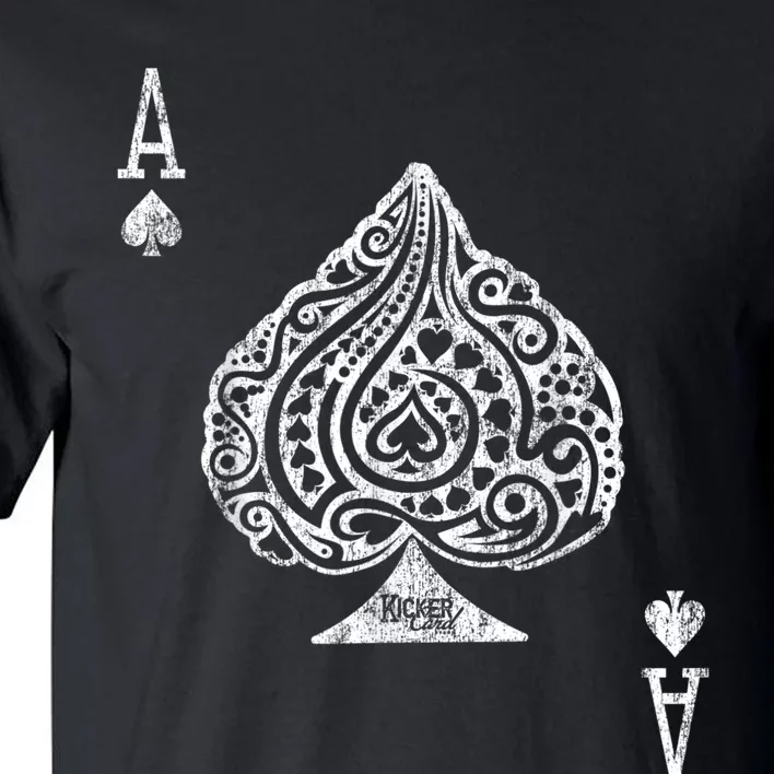 Ace Of Spades Texas Hold'em Poker Playing Card Tall T-Shirt