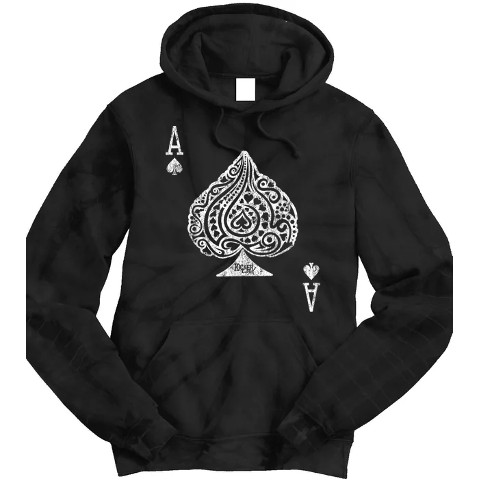 Ace Of Spades Texas Hold'em Poker Playing Card Tie Dye Hoodie