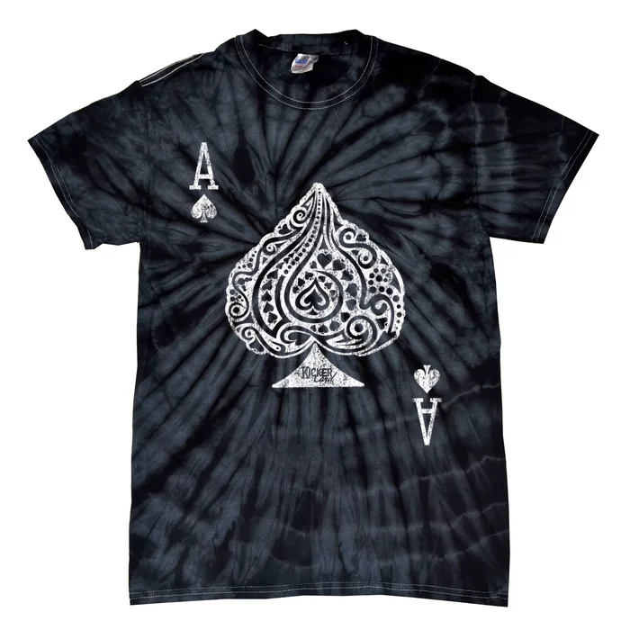 Ace Of Spades Texas Hold'em Poker Playing Card Tie-Dye T-Shirt