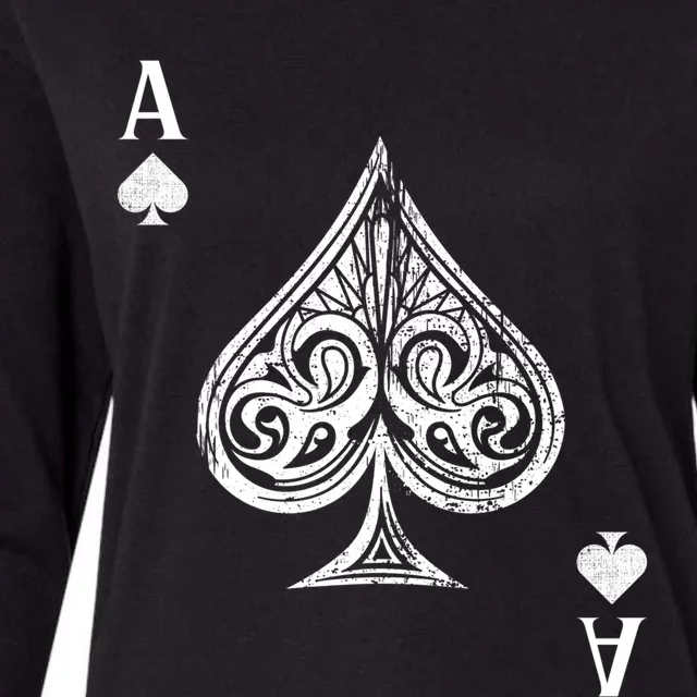 Ace Of Spades Great Gift Womens Cotton Relaxed Long Sleeve T-Shirt