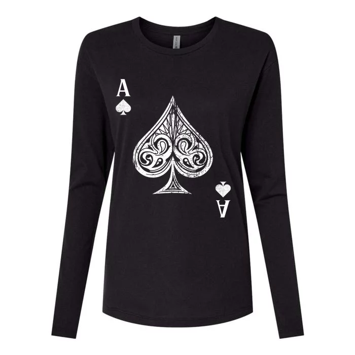 Ace Of Spades Great Gift Womens Cotton Relaxed Long Sleeve T-Shirt