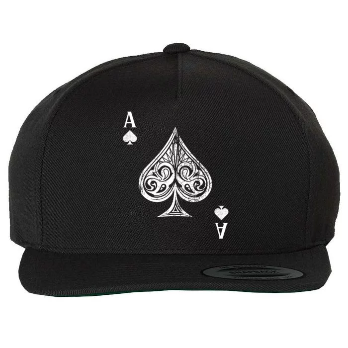 Ace Of Spades Great Gift Wool Snapback Cap