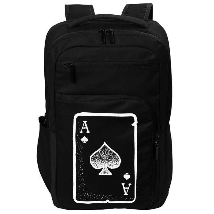 Ace Of Spades Poker Playing Card Halloween Costume Impact Tech Backpack