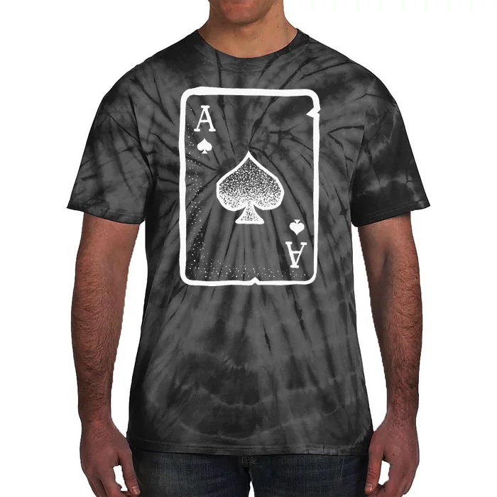 Ace Of Spades Poker Playing Card Halloween Costume Tie-Dye T-Shirt