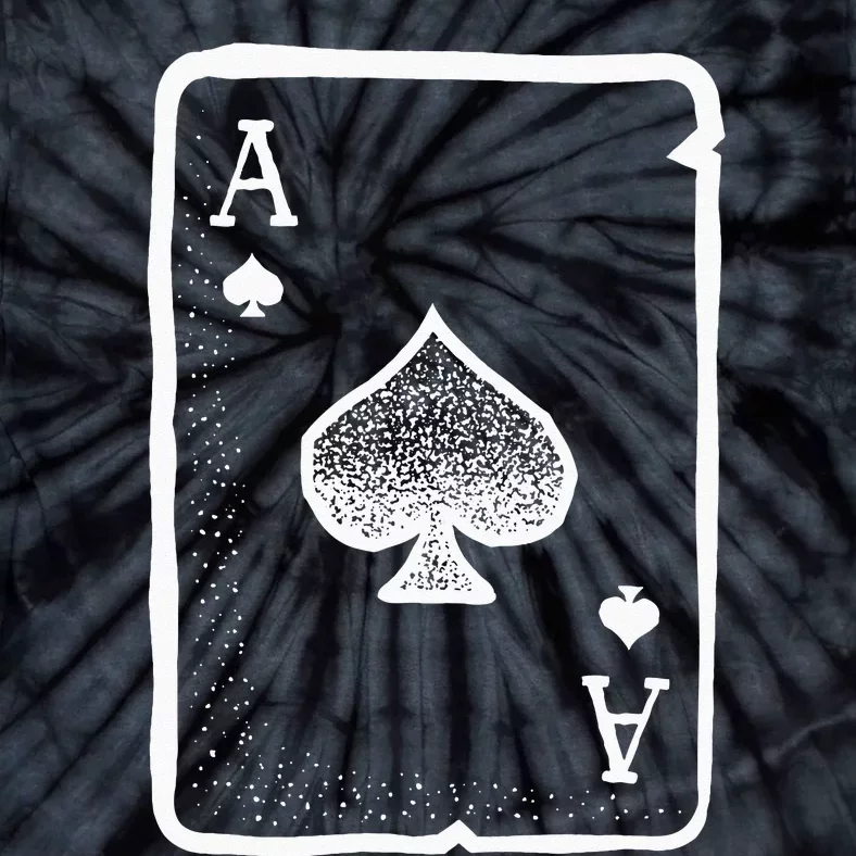 Ace Of Spades Poker Playing Card Halloween Costume Tie-Dye T-Shirt