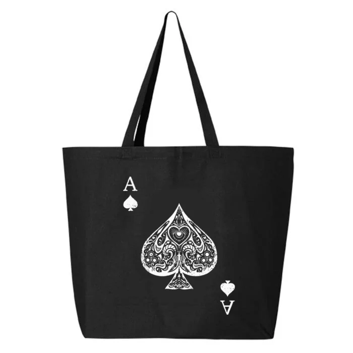 Ace Of Spades Costume Playing Card Costume Ace Spade 25L Jumbo Tote