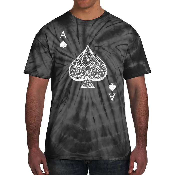 Ace Of Spades Costume Playing Card Costume Ace Spade Tie-Dye T-Shirt