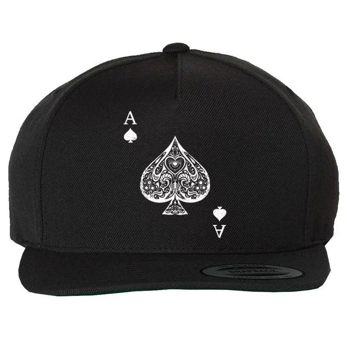 Ace Of Spades Costume Playing Card Costume Ace Spade Wool Snapback Cap