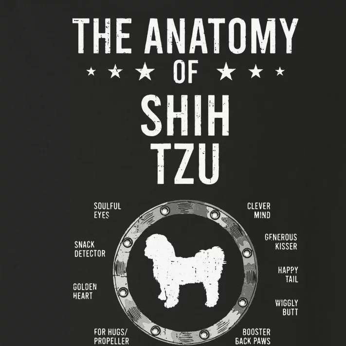 Anatomy of Shih Tzu Dog Lover Toddler Long Sleeve Shirt