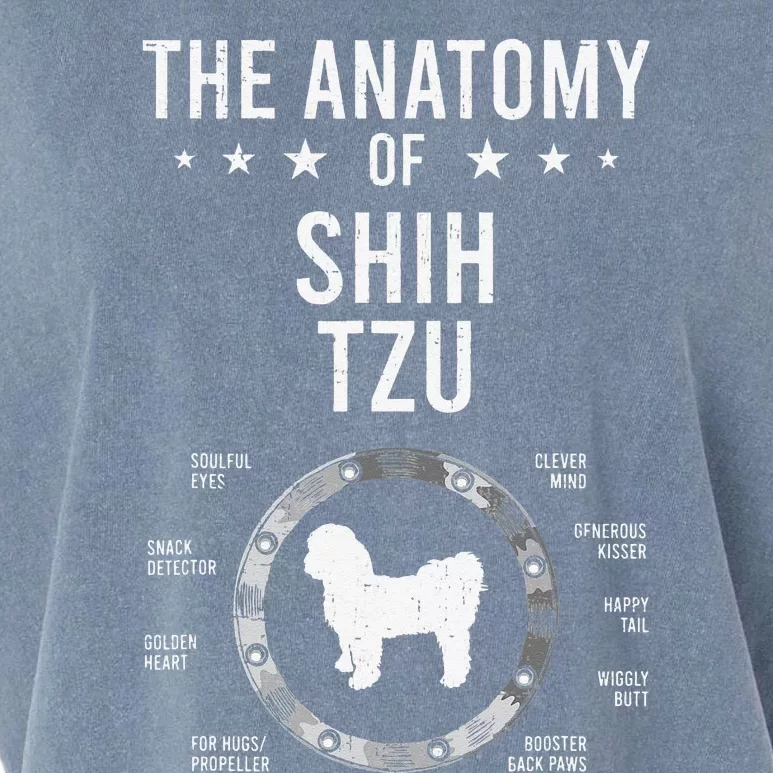 Anatomy of Shih Tzu Dog Lover Garment-Dyed Women's Muscle Tee