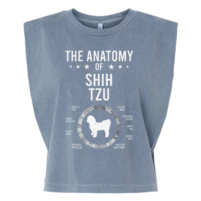 Anatomy of Shih Tzu Dog Lover Garment-Dyed Women's Muscle Tee