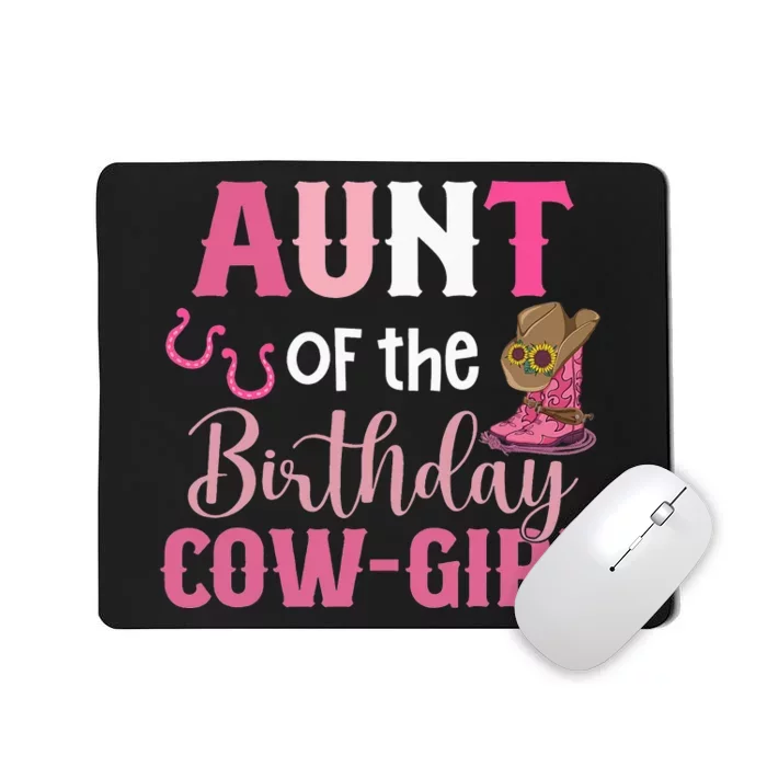 Aunt Of The Birthday Cow 1st gift Birthday Mousepad