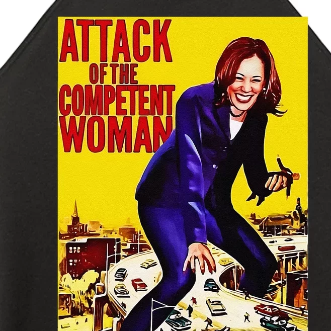 Attack Of The Competent Woman Funny Kamala Harris Vote 2024 Women’s Perfect Tri Rocker Tank