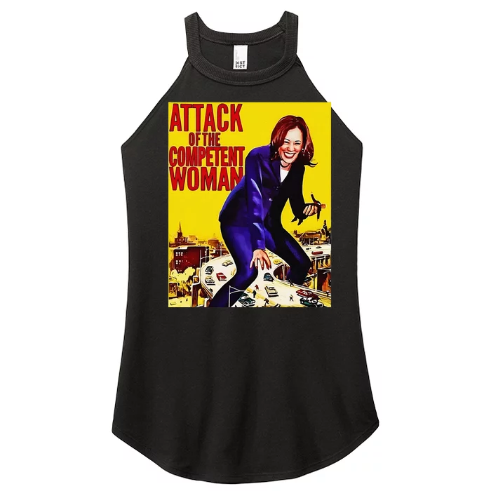 Attack Of The Competent Woman Funny Kamala Harris Vote 2024 Women’s Perfect Tri Rocker Tank