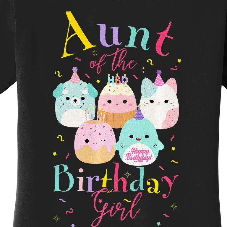 Aunt Of The Birthday Squish Squad Mallow Premium Women's T-Shirt