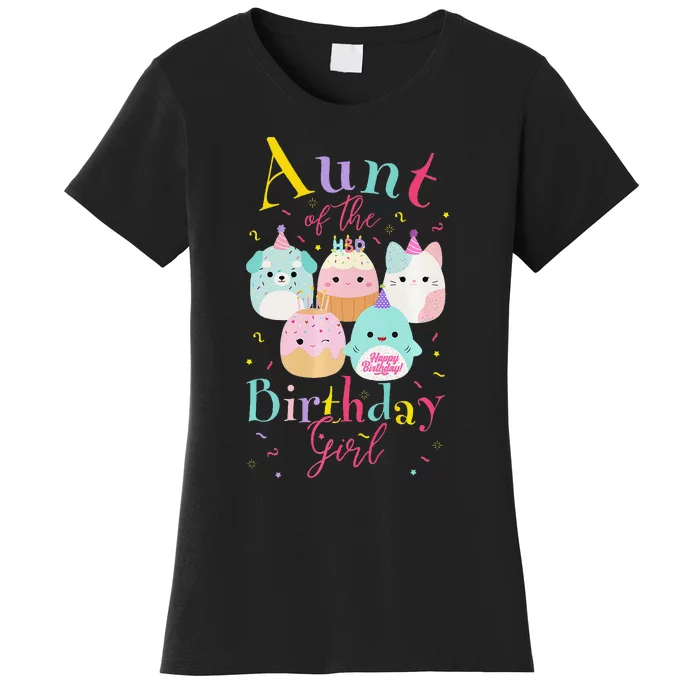 Aunt Of The Birthday Squish Squad Mallow Premium Women's T-Shirt