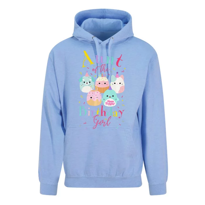 Aunt Of The Birthday Squish Squad Mallow Premium Unisex Surf Hoodie