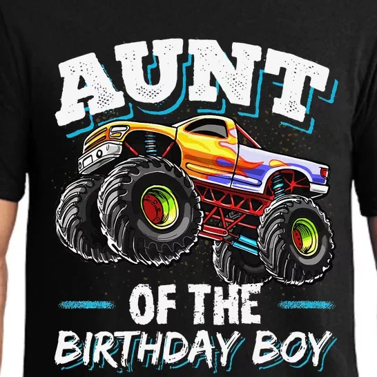 Aunt of the Birthday Monster Truck Birthday Party Pajama Set