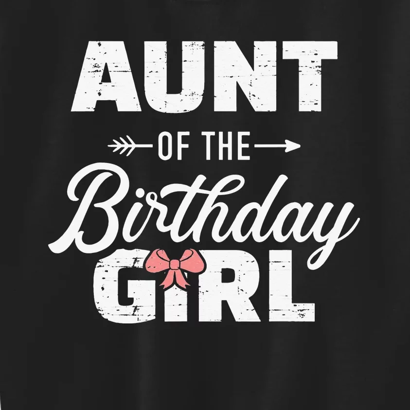 Aunt of the birthday daughter matching family Kids Sweatshirt