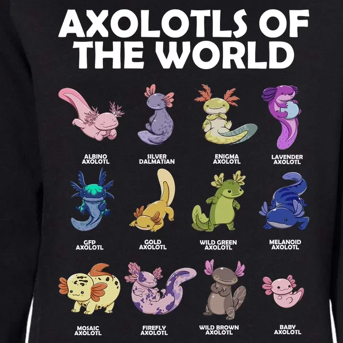 Axolotls Of The World Womens California Wash Sweatshirt