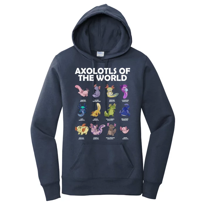 Axolotls Of The World Women's Pullover Hoodie