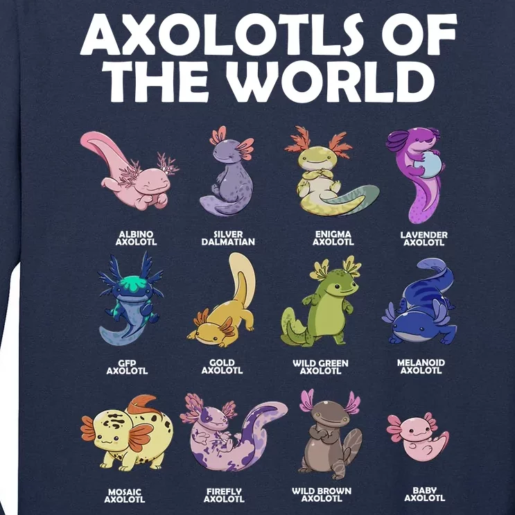 Axolotls Of The World Tall Long Sleeve T-Shirt