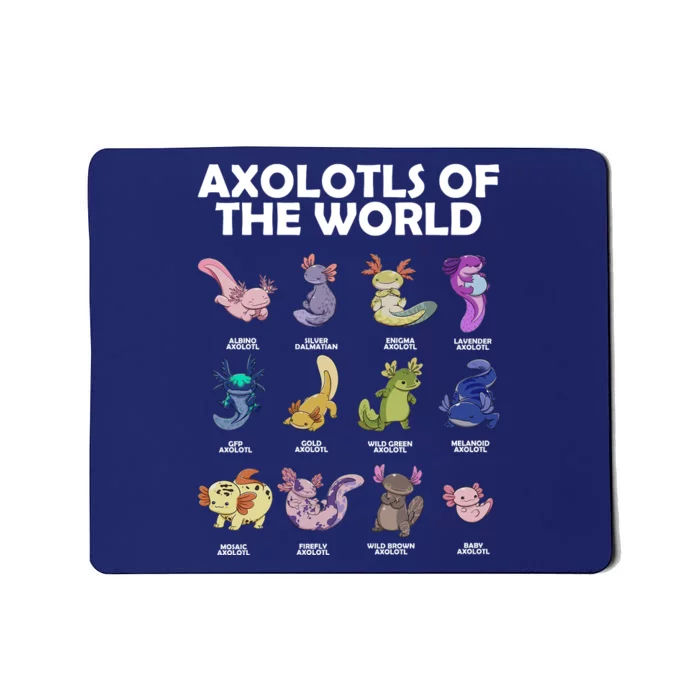 Axolotls Of The World Mousepad