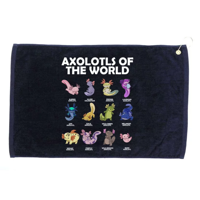 Axolotls Of The World Grommeted Golf Towel