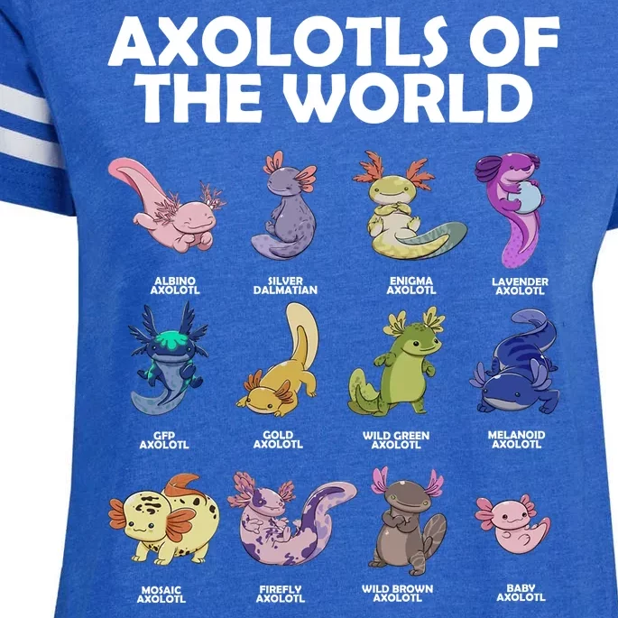 Axolotls Of The World Enza Ladies Jersey Football T-Shirt