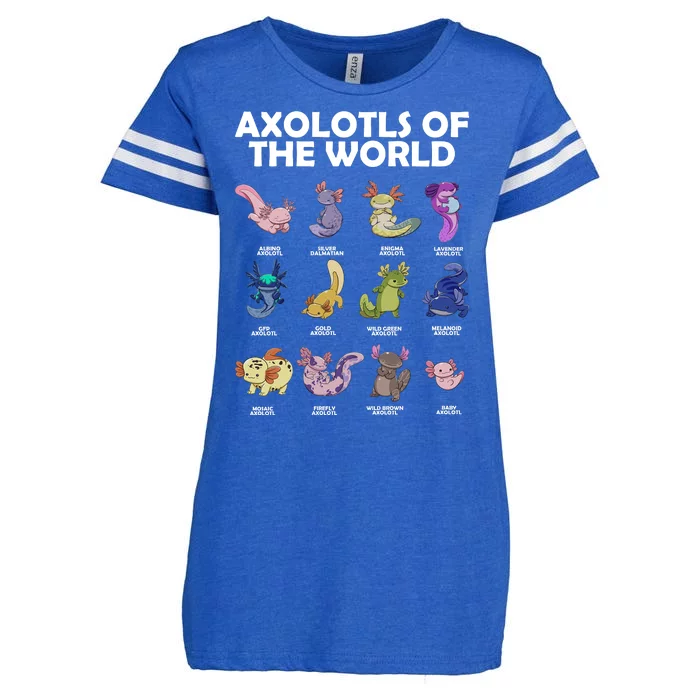 Axolotls Of The World Enza Ladies Jersey Football T-Shirt