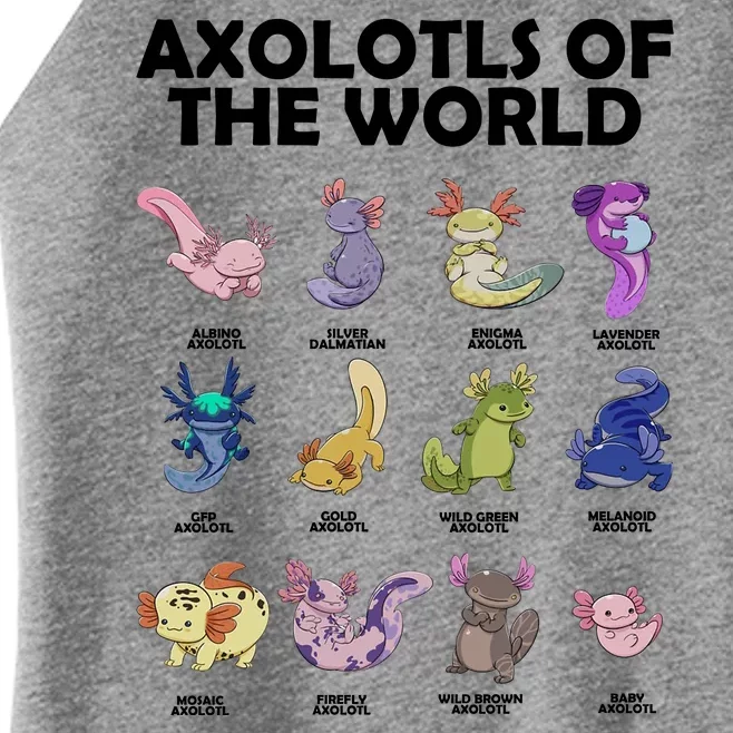 Axolotls Of The World Women’s Perfect Tri Rocker Tank