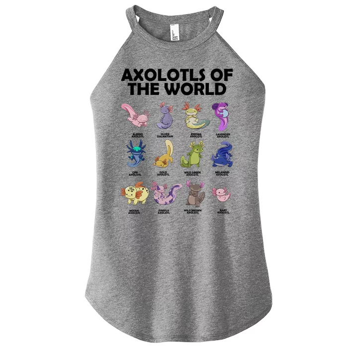 Axolotls Of The World Women’s Perfect Tri Rocker Tank