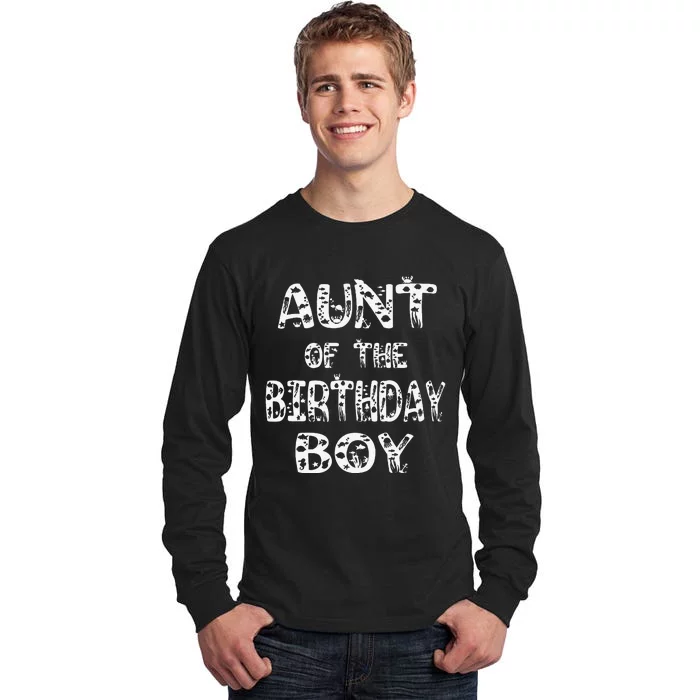 Aunt Of The Birthday Fishing Lover Bday Party Tall Long Sleeve T-Shirt