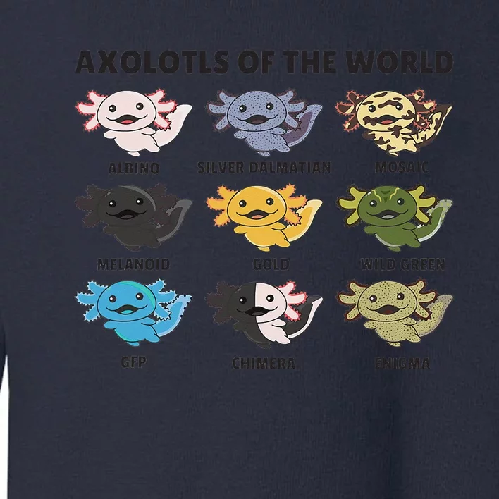 Axolotls of the world Sweet Animals Kawaii Axolotl Toddler Sweatshirt