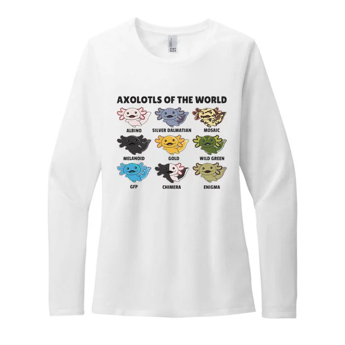 Axolotls of the world Sweet Animals Kawaii Axolotl Womens CVC Long Sleeve Shirt