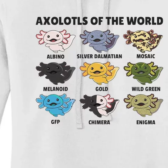 Axolotls of the world Sweet Animals Kawaii Axolotl Women's Pullover Hoodie