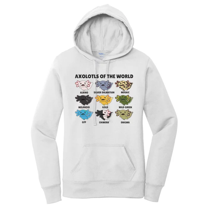 Axolotls of the world Sweet Animals Kawaii Axolotl Women's Pullover Hoodie