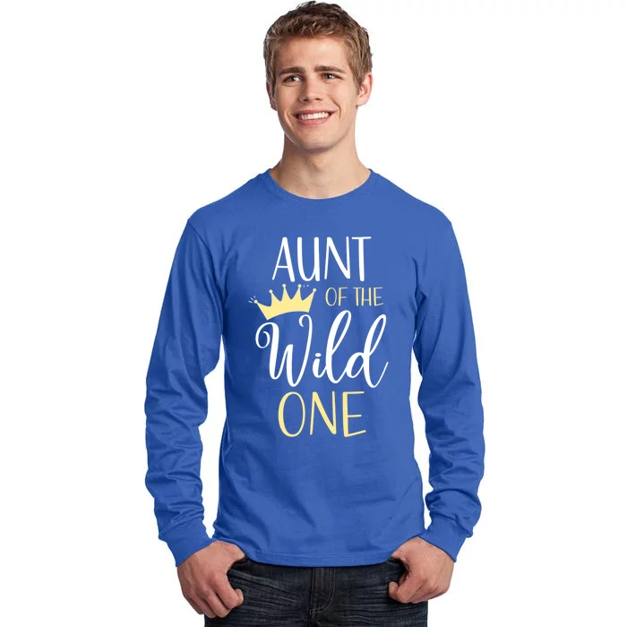 Aunt Of The Wild One First Birthday Matching Family Gift Tall Long Sleeve T-Shirt