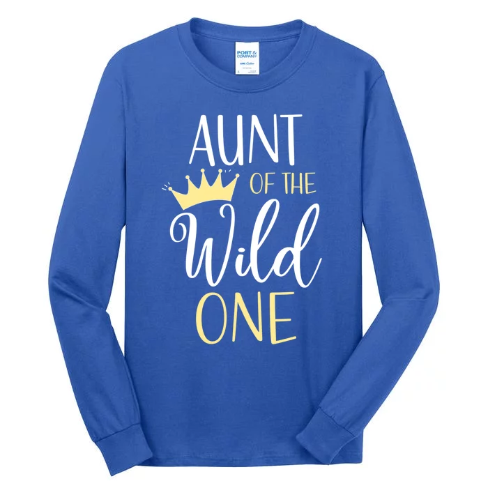 Aunt Of The Wild One First Birthday Matching Family Gift Tall Long Sleeve T-Shirt