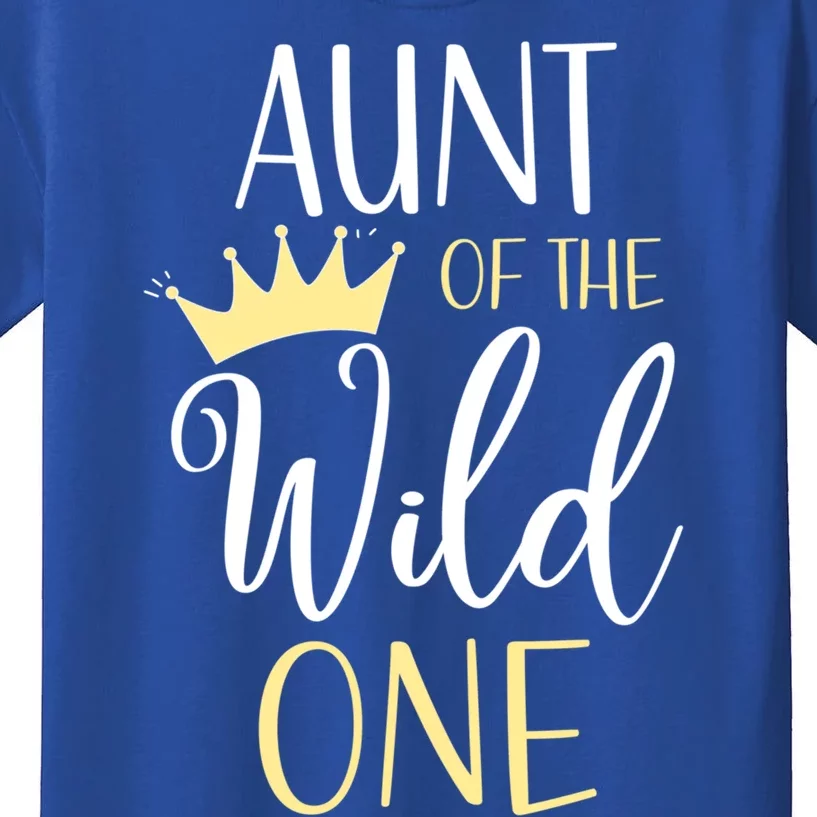 Aunt Of The Wild One First Birthday Matching Family Gift Kids T-Shirt