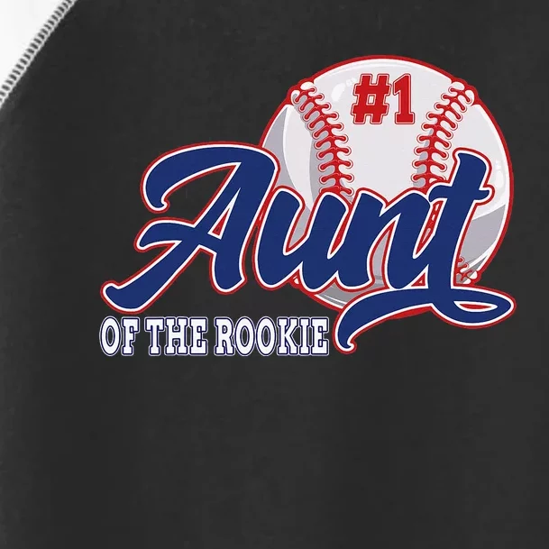 Aunt Of The Rookie Baseball 1st Birthday Baseball Theme Toddler Fine Jersey T-Shirt