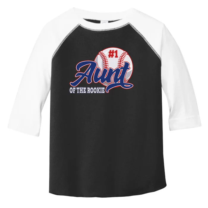 Aunt Of The Rookie Baseball 1st Birthday Baseball Theme Toddler Fine Jersey T-Shirt