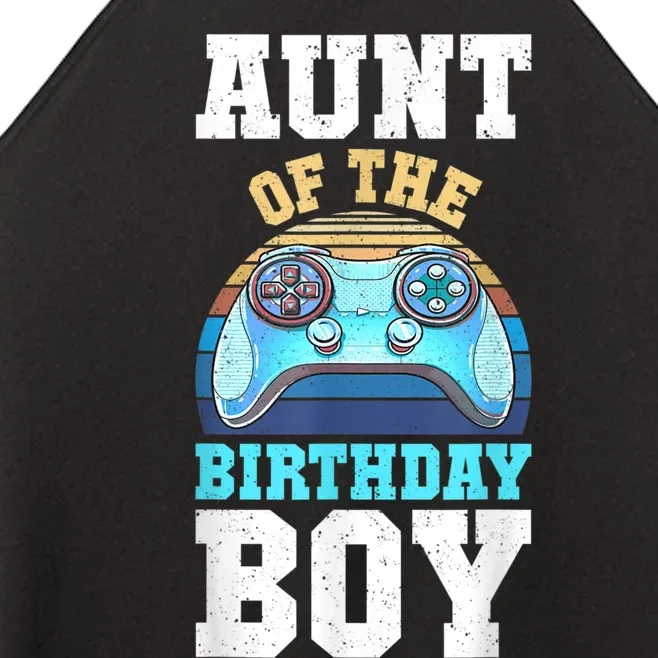 Aunt Of The Birthday Boy Matching Video Gamer Birthday Party Women’s Perfect Tri Rocker Tank