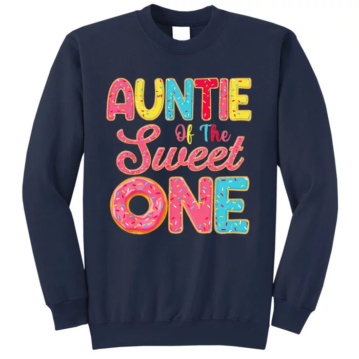 Auntie Of The Sweet One 1st Birthday Donut Theme Family Sweatshirt