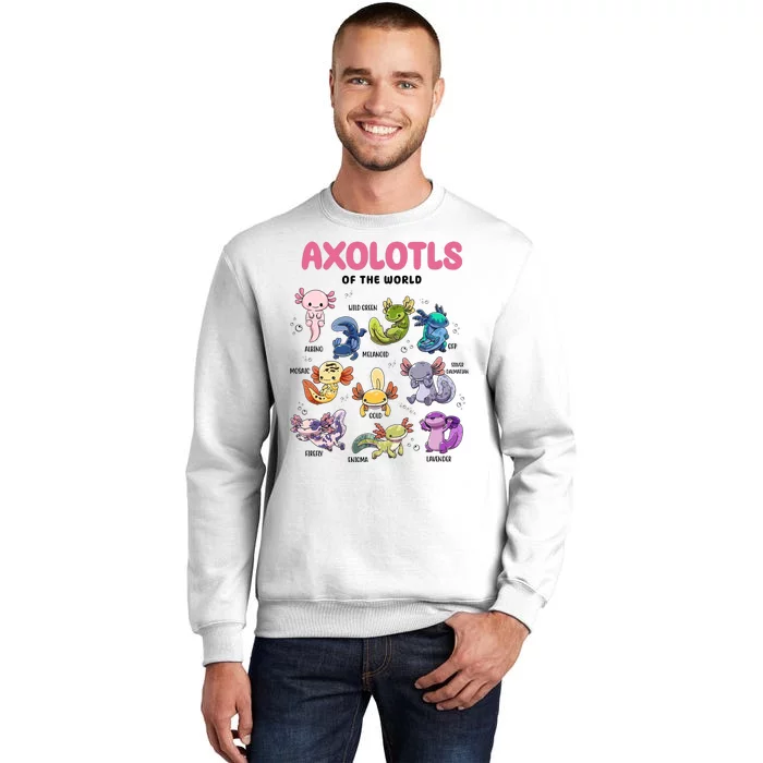 Axolotls Of The World Animals Kawaii Sweatshirt