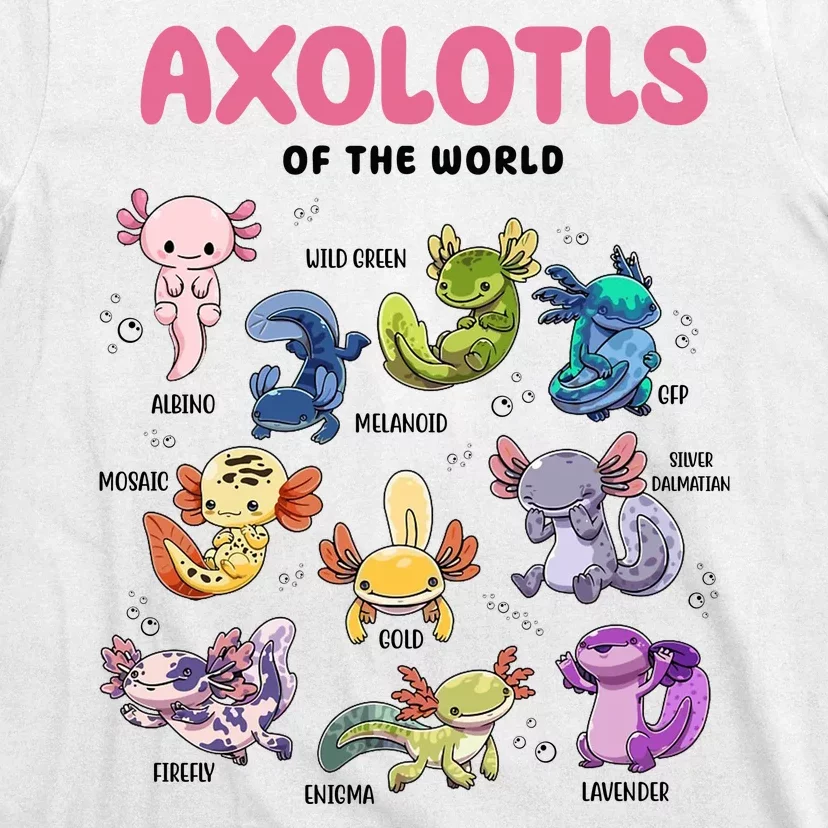 Axolotls Of The World Animals Kawaii T-Shirt