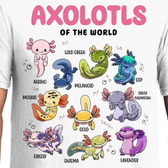 Axolotls Of The World Animals Kawaii Pajama Set