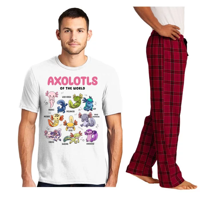 Axolotls Of The World Animals Kawaii Pajama Set